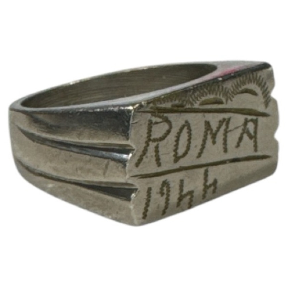 Vintage WWII ROMA 1944 Trench Art Souvenir Ring Size 11.5 - Picture 4 of 6